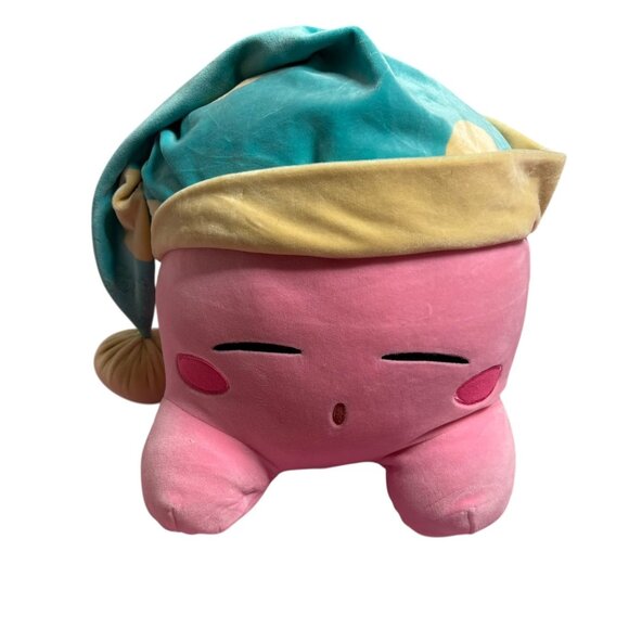 Nintendo Kirby Sleepytime Plush Pillow Pink 12 In Soft Stuffed Toy Embroidered - Picture 2 of 7